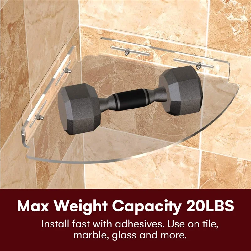 Triangle Storage Rack 2Pcs Wall Mount Floating Corner Shelf Bathroom Shelves For Kitchen Bedroom