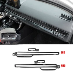 RHD LHD For Honda Civic 11th Gen 2021 2022 2023 ABS Car Interior Dashboard Trim Central Control air vent Strip Sticker