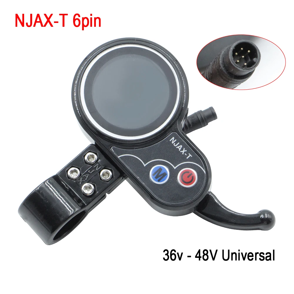 For NJAX-T 6pin LED Display Throttle Instrument Display36v 48V LCD Electric Scooter Accessories