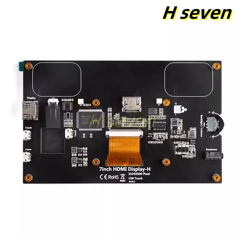 7 inch HDMI LCD monitor capacitive touch screen IPS HD compatible with Raspberry Pi