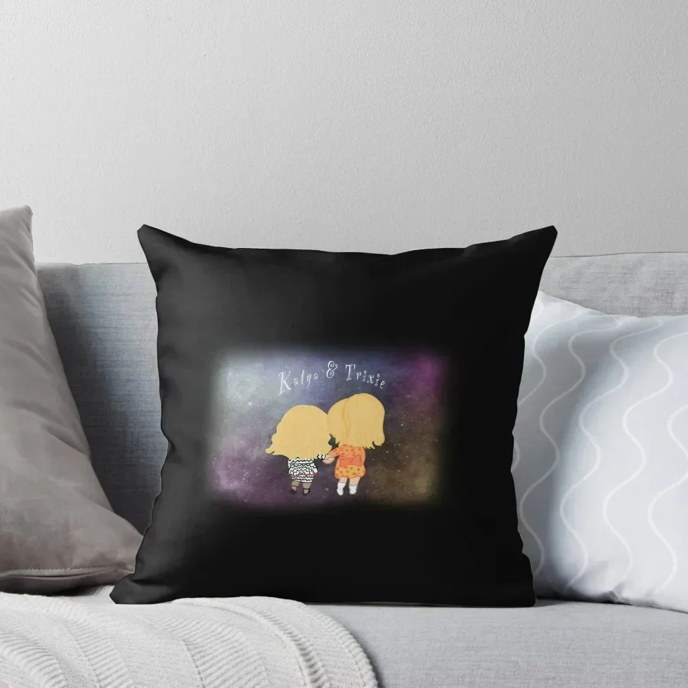 Trixie and Katya in MTV Throw Pillow pillow pillowcase Elastic Cover For Sofa pillow