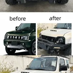 Front Bumper Grill Headlamp Frame Headlight Assembly for Suzuki Jimny 2007-2011 Grille Car Accessories grill