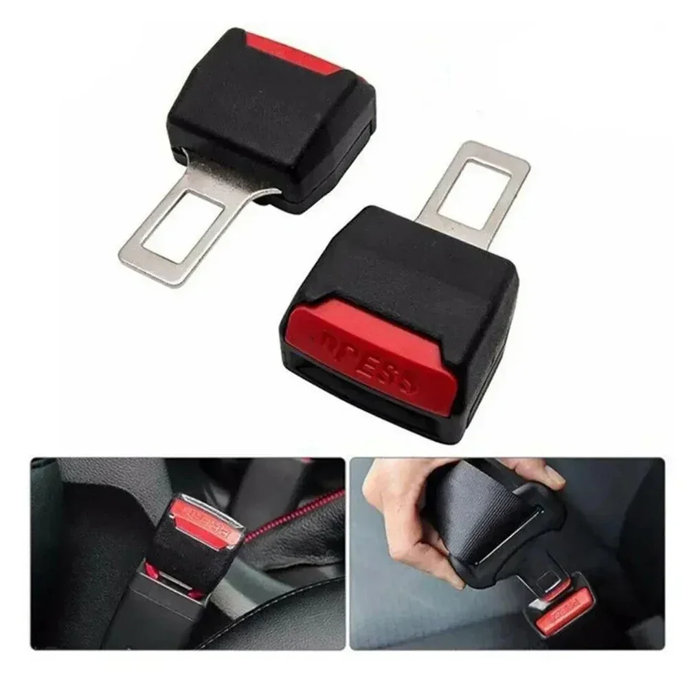 2PCS Car Seat Belt Clip Extension Plug Car Safety Seat Lock Buckle Seatbelt Clip Extender Converter Baby Car Seat Accessories