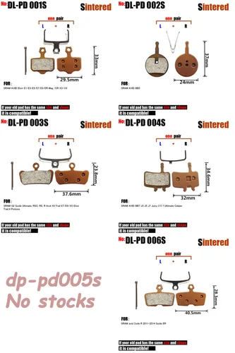 Imagen 2 del producto Pastillas de freno de disco hidráulico sinterizadas para bicicleta de montaña, 2 pares, Shimano Zoom Magura AVID SRAM HAYES FORMULA