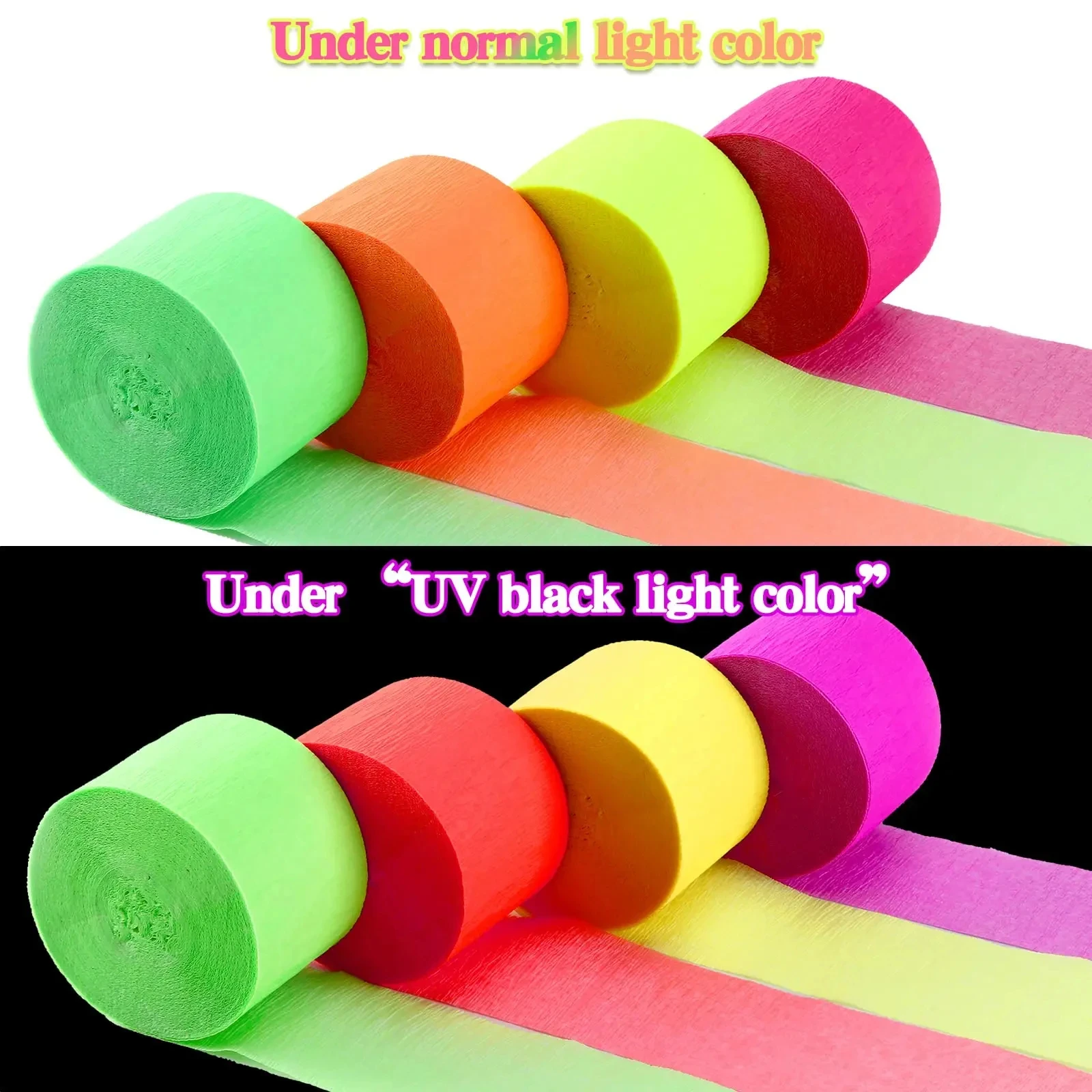 25M 4.5Cm Uv Glow Tape Neon Party Stickters Glow Party Benodigdheden Decoraties Voor Bruiloft Verjaardag Fiesta Party