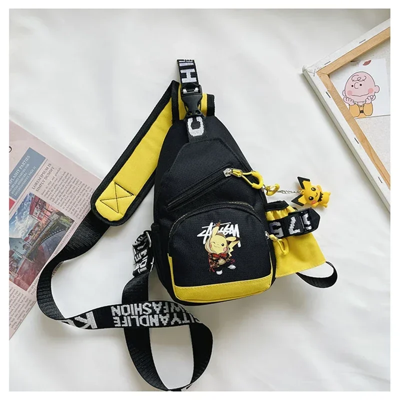 Anime Pokemon Go Shoulder Bag Chest   Pikachu Crossbody Handbags Cartoon Chest Bags Belt Waist Pack festival Boy and girl Gifts