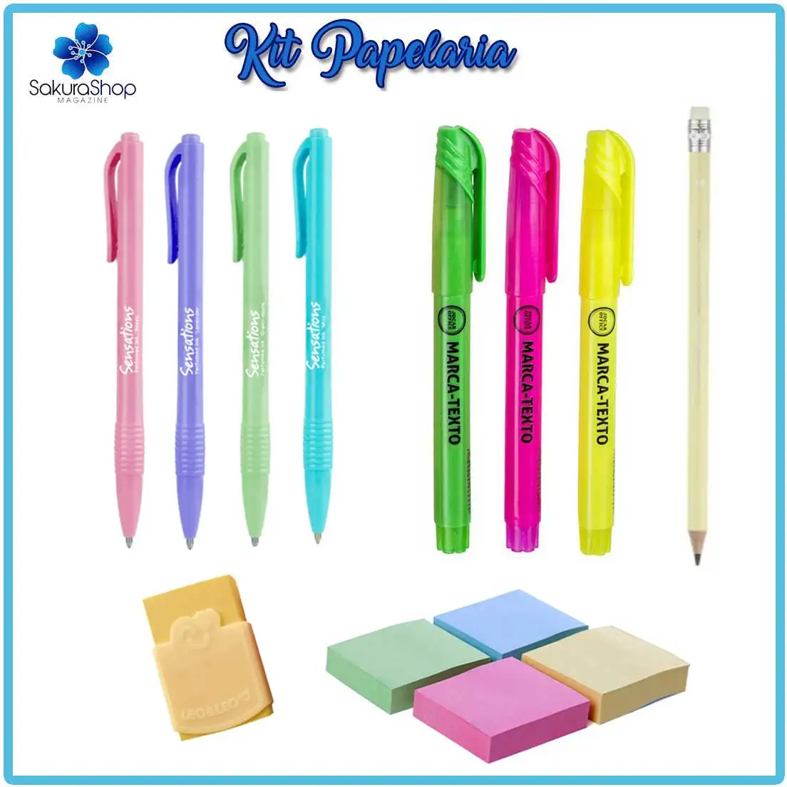 Stationery Kit Basic Youth High School Pen Lapis Rubber