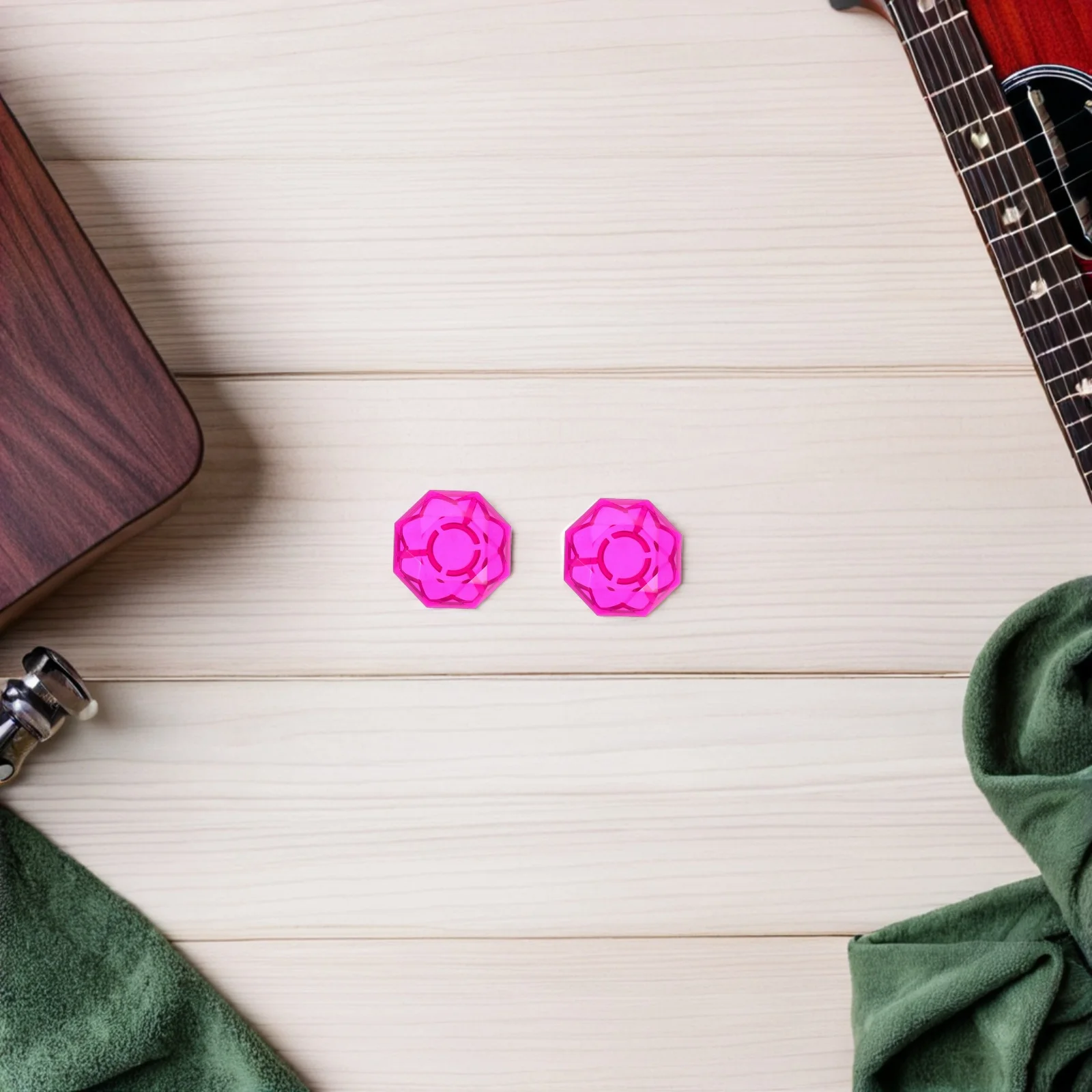 

5Pcs Guitar Effects Pedal Buttons Protection Caps 10Mm Inner Diameter Purple Slipresistant Footswitch Toppers for Electric Bass