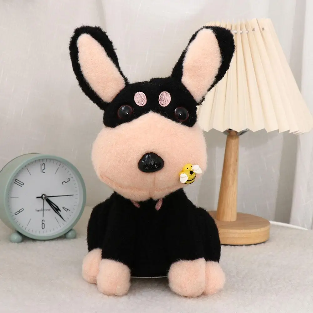 Black Dog Electric Bee Dog Plush Toy Learn To Talk Can Bark Electric Bee Puppy Doll Creative Funny