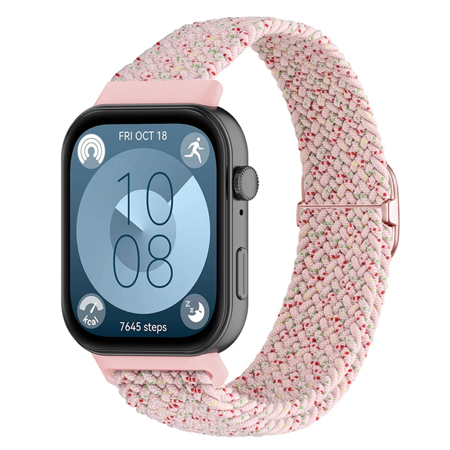 Gevlochten elastische nylon band voor Huawei Watch Fit 5/4/3 armband vervangende polsband voor Huawei Watch Fit 4 Pro/5 Pro riem