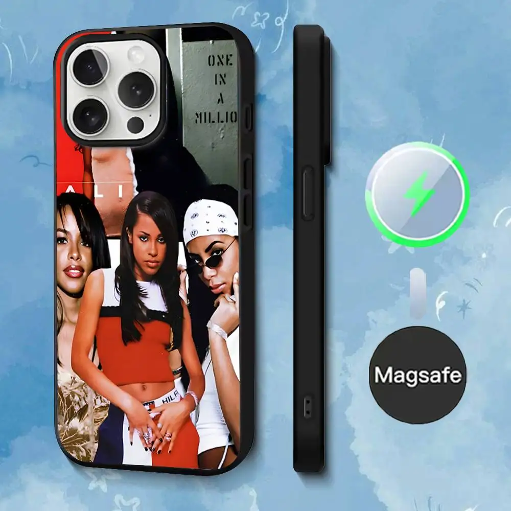 Coque de téléphone Singer A-AaliyahS hip pop pour iPhone 17,16,15,14,13,12,11,Pro,Max,Plus,Mini,SE4,E, chargement sans fil magnétique Magsafe