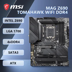 MSI MAG Z690 TOMAHAWK WIFI DDR4 Motherboard For LGA1700 i9-14900K i7-14700K CPU DDR4 Supports 1R 2133/2666 / 2933/ 3200 MHz ATX.