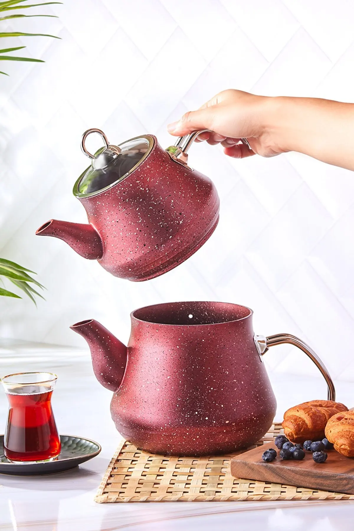 Biogranit Midi Teapot Set Red Water Coffee Tea Machine English Domestic Production Tea Machine