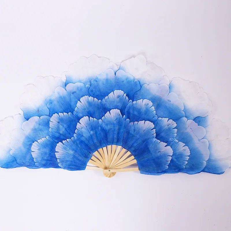 Double-sided Petal Folding Fan Stage Performance Square Dance Fan Yangko Petal Fan Photography Props Wedding Party Decoration