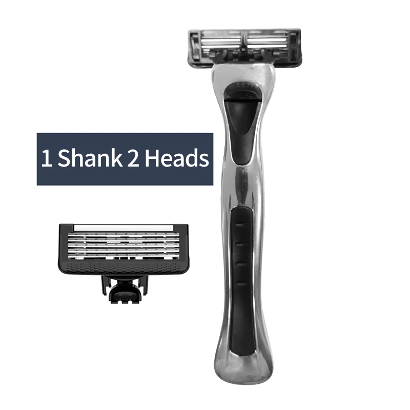 5-Layer Blades Men's Razor with Vitamin E & Aloe Lubricating Strip, Flexible Pivoting Head for Smooth Shaving
