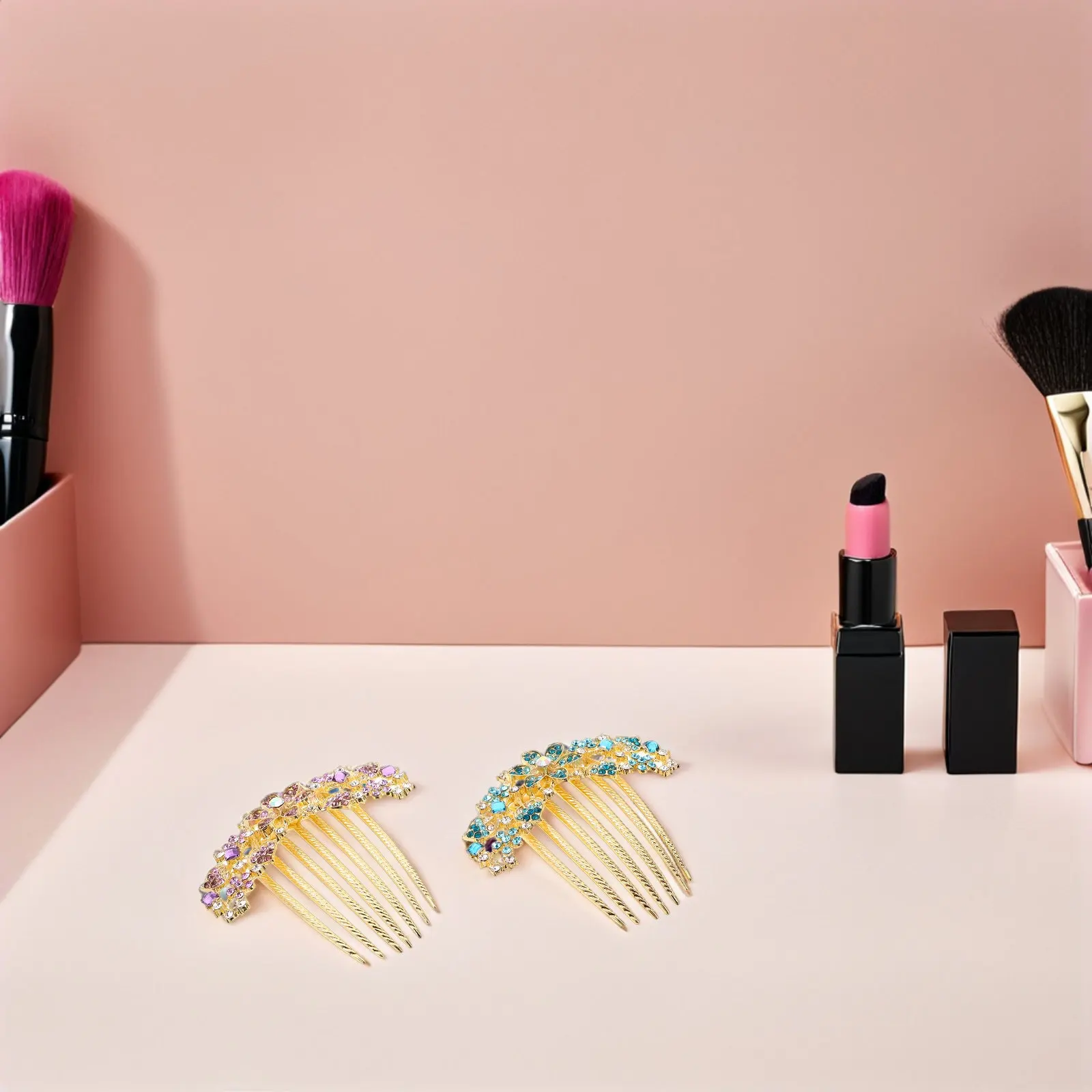 

2 шт. свадебные гребни для волос со стразами, блестящие свадебные украшения, элегантные аксессуары для невест, боковые гребни для женщин на церемонии