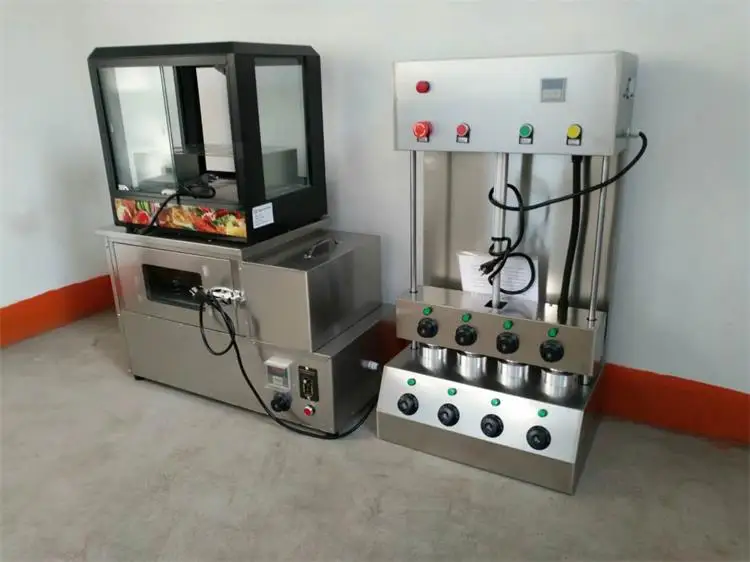 Macchina per la produzione di coni per pizza conici per snack, macchina per alimenti di strada automatica commerciale