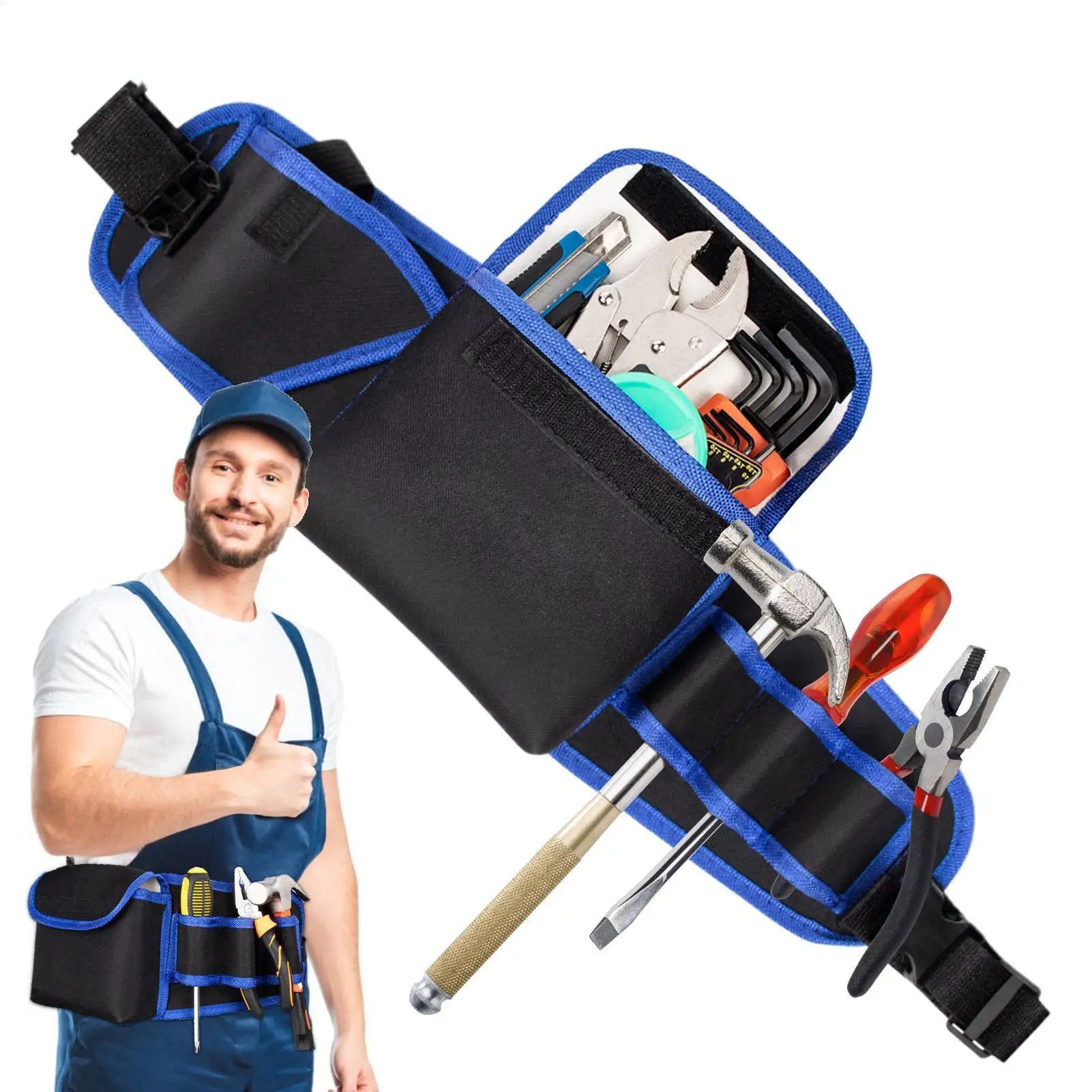 

Водонепроницаемая поясная сумка для инструментов из оксфордской ткани, износостойкий держатель для инструментов на пояс для электриков, плотников, строителей, автомехаников