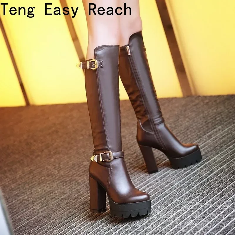 Women's High Boots 34-39 Gothic Shoes Zapatos De Mujer Shoes for Women White Boots High Heels 2024 Botas De Mujer Platform Boots