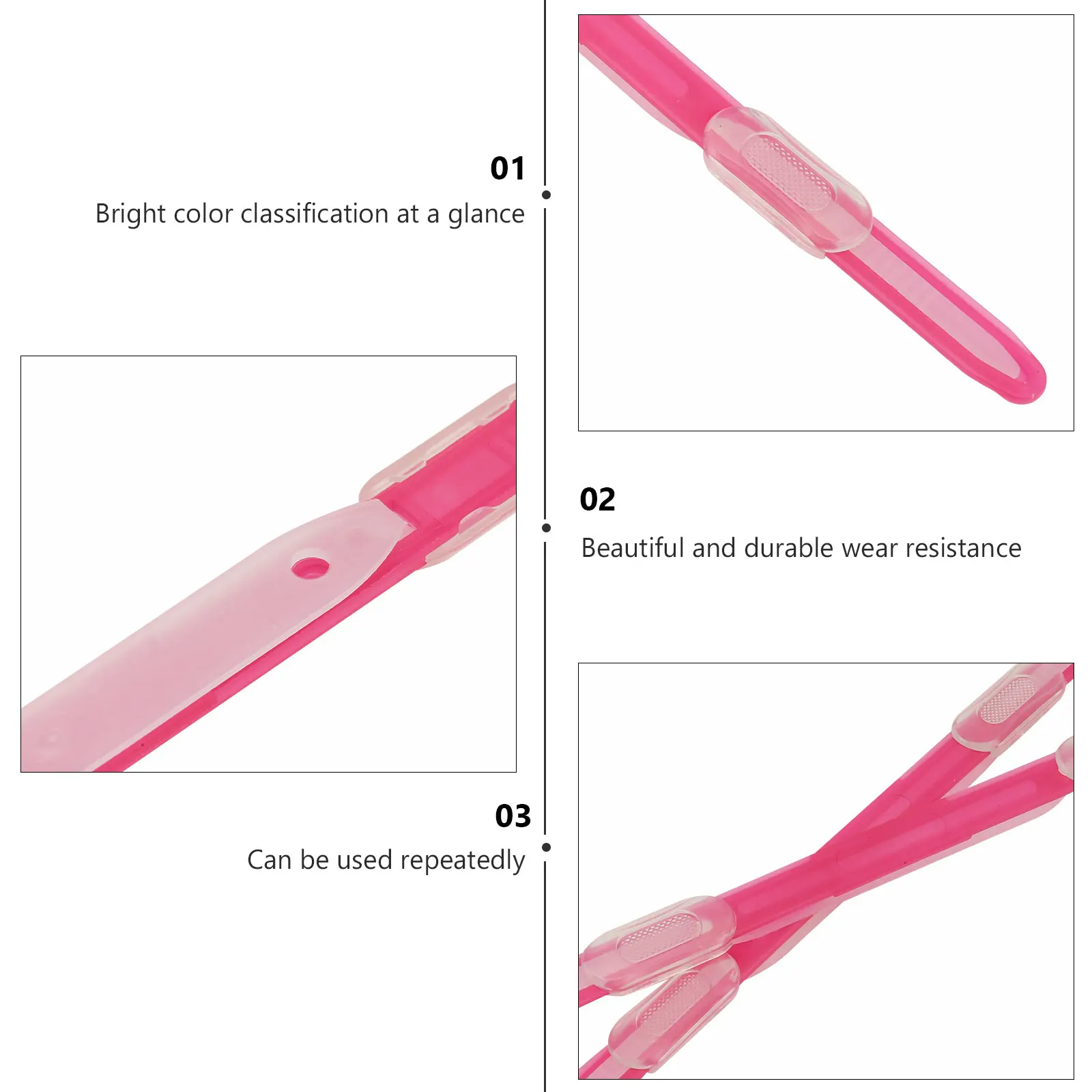 

20Pcs Strong Clamping Force Binder Clip Lightweight Compact Paper Fasten for Students Friends Staffs Plastic Clips