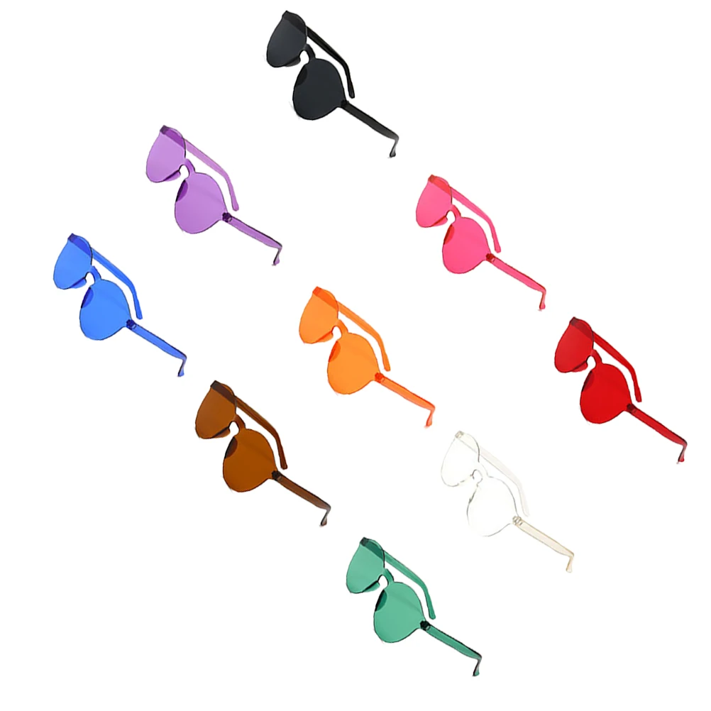 

9pcs Fashion Sunglasses Jelly Color Transparent Uv400 Anti-Glare Lightweight Durable Stylish Eyewear Accessories Daily Wear Gift