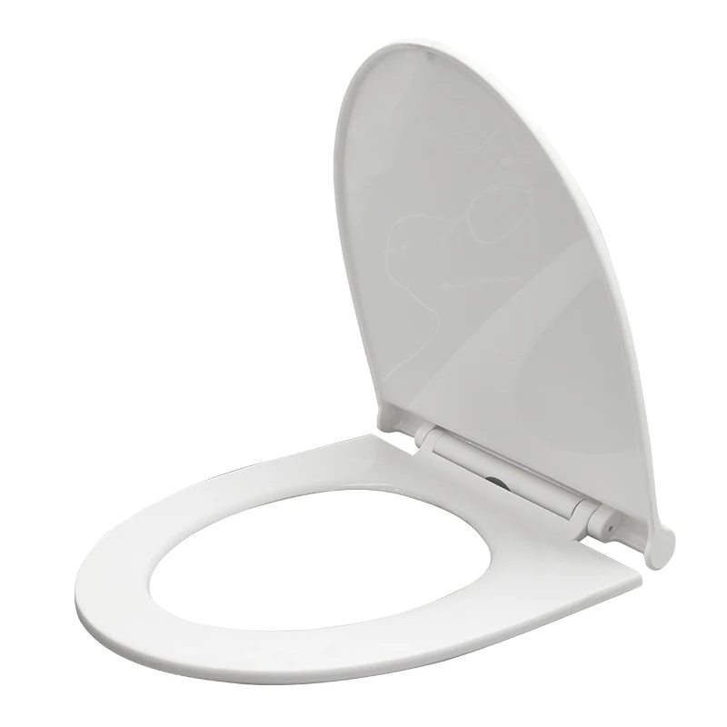 Constant Temperature Heated Toilet Seat Top Lid Electric Toilet Seat Cover Combo Flat White Surface with Smooth Edges
