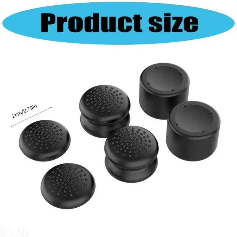 W3JB Austauschbare Silikonkappen, rutschfeste Joystick-Griffe, bequem für Switch2 – Detail 6
