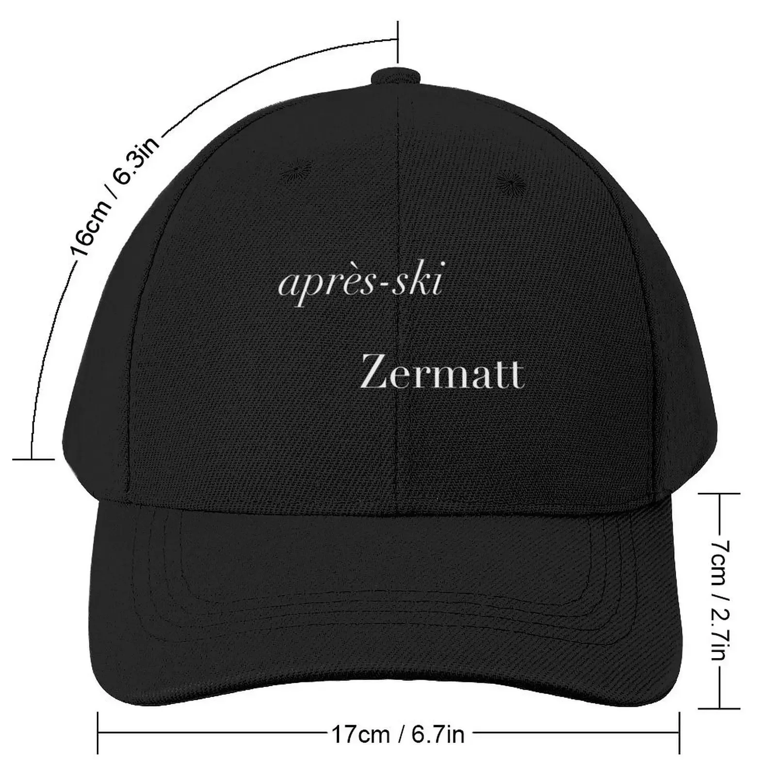 Apres Ski Zermatt - Skiing in Switzerland Baseball Cap Sun Cap Cosplay Golf Women Men's