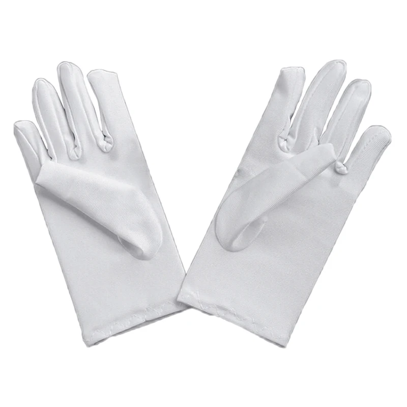 Gants blancs élastiques IQUE dex pour enfants, Performance sur scène, EtiAdvantages, Robe, Fleur de mariage, Bol, Garçons, Nouvelle mode, 1 paire