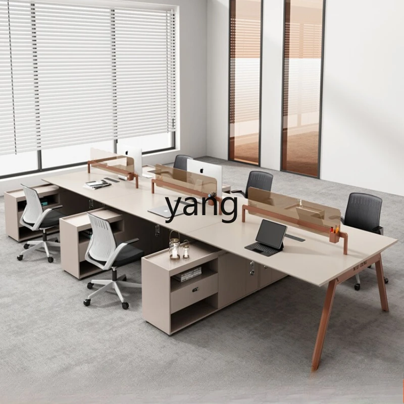 

TGF simple modern office furniture workstation table and chair combination staff finance computer desk