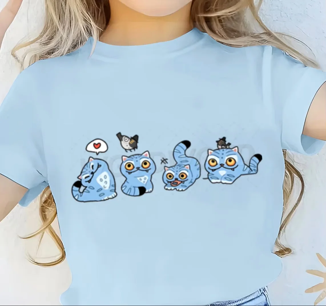 

Детская одежда KPop Demon Hunters Tiger Повседневные топы с короткими рукавами Модные футболки с круглым вырезом для девочек и мальчиков Подарки для фанатов Детские футболки