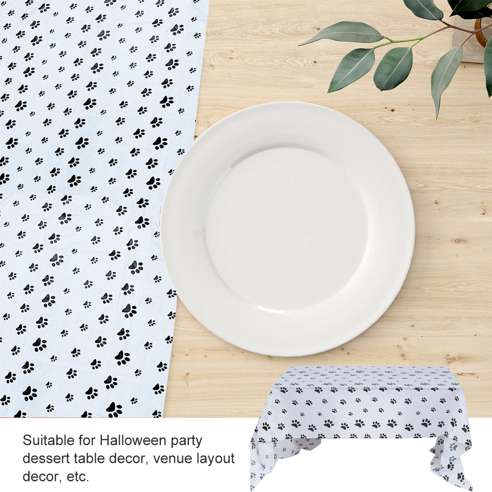 

Disposable Tablecloth Polyethylene Dirt resistant Cloths Oblong Covers Foldable Puppy Suitable Parties Birthday