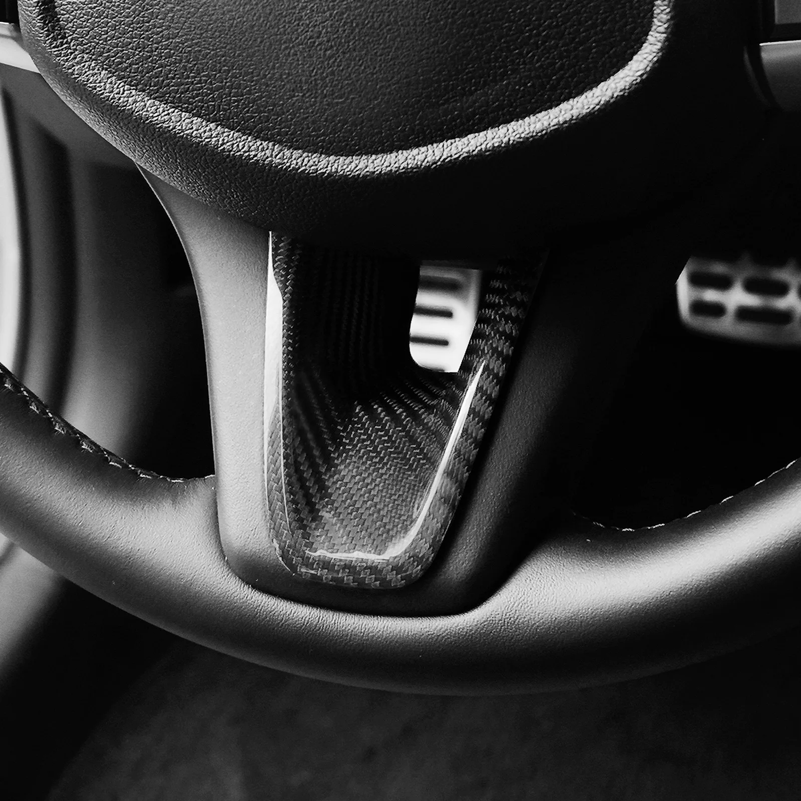 Real Carbon Fiber Steering Wheel Center Trim For Genesis G70 2017 2018 2019 2020 2021 2022 G80 2020+