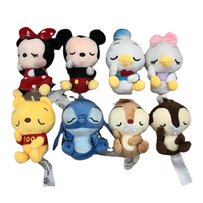 8 Style Disney Doll Toy Cartoon Character Sleeping Mickey Mouse Minnie Mouse Donald Duck Doll Kids Gift