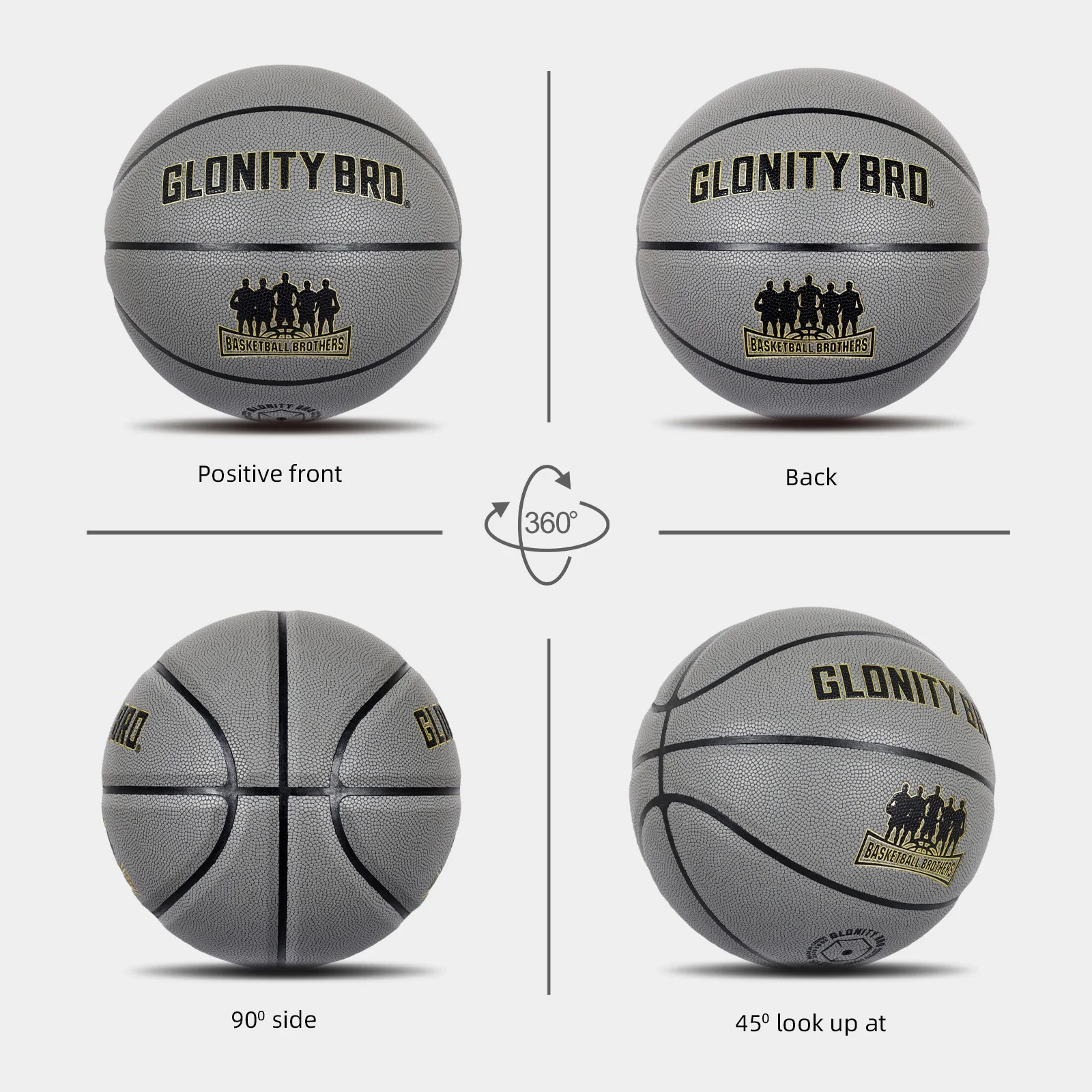 

Size 7 Basketball Composite Pu Gray Gold Women Youth Man Training Basketball Outdoor Indoor Durable Ball Team