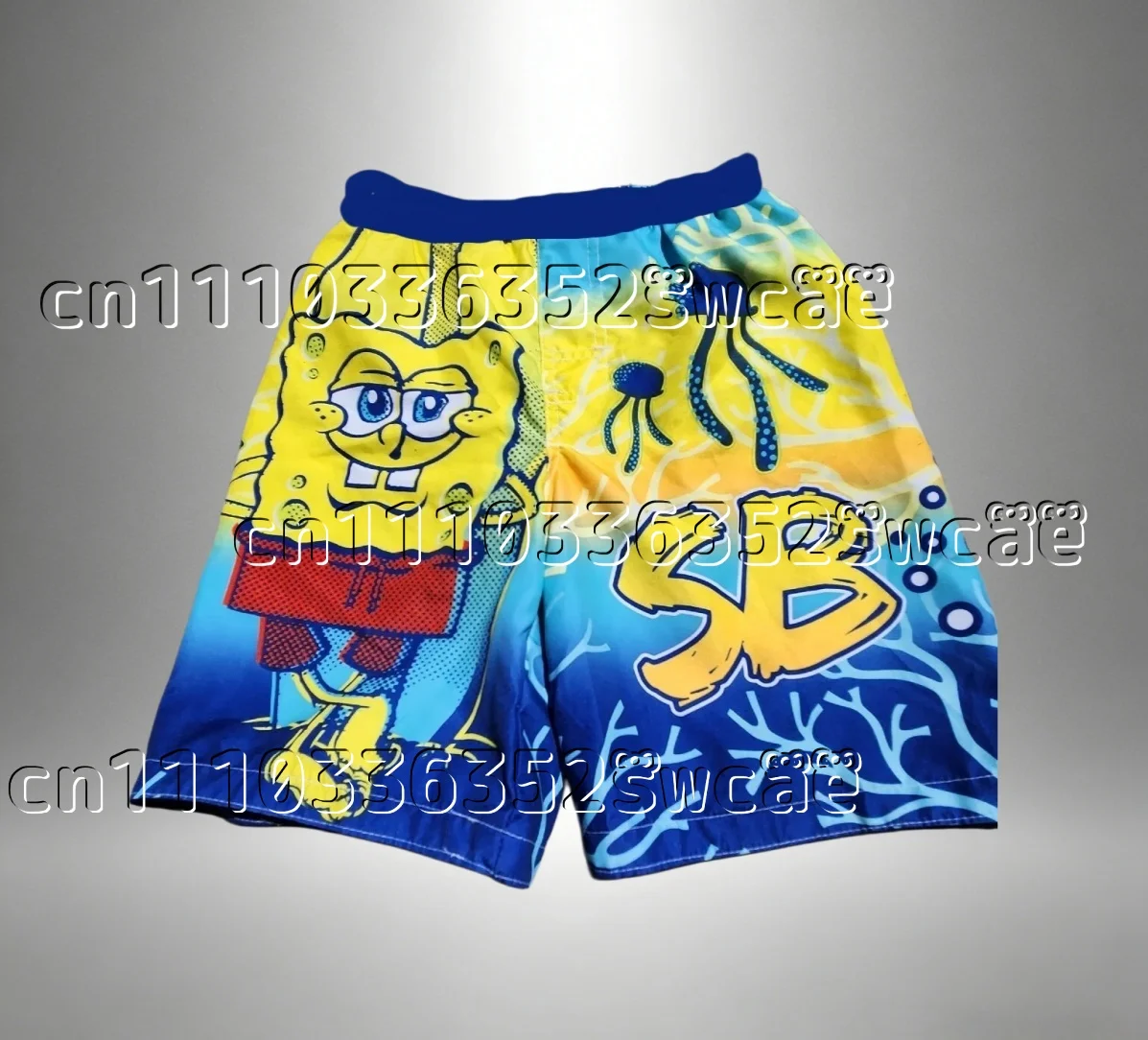 Potdemiel Brand SpongeBob SquarePants Summer Shorts Themed Adult and Children's Sports Shorts New Family Matching