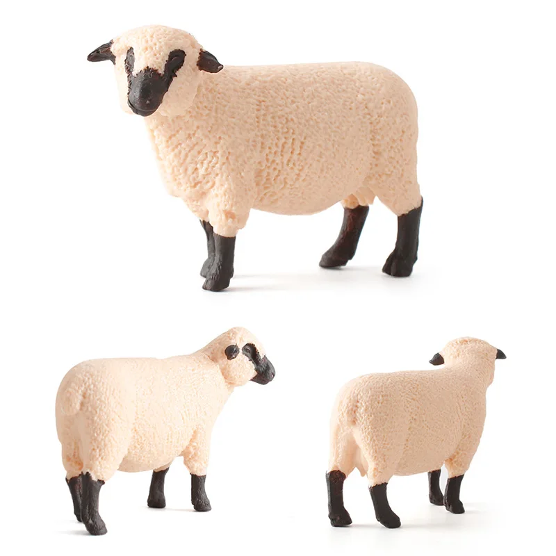 Zoo Sheep Model Farm Animals Action Figure Children Kids Dolls Toy Cute Sheep Figurine Collection Toys Gift Home Decoration