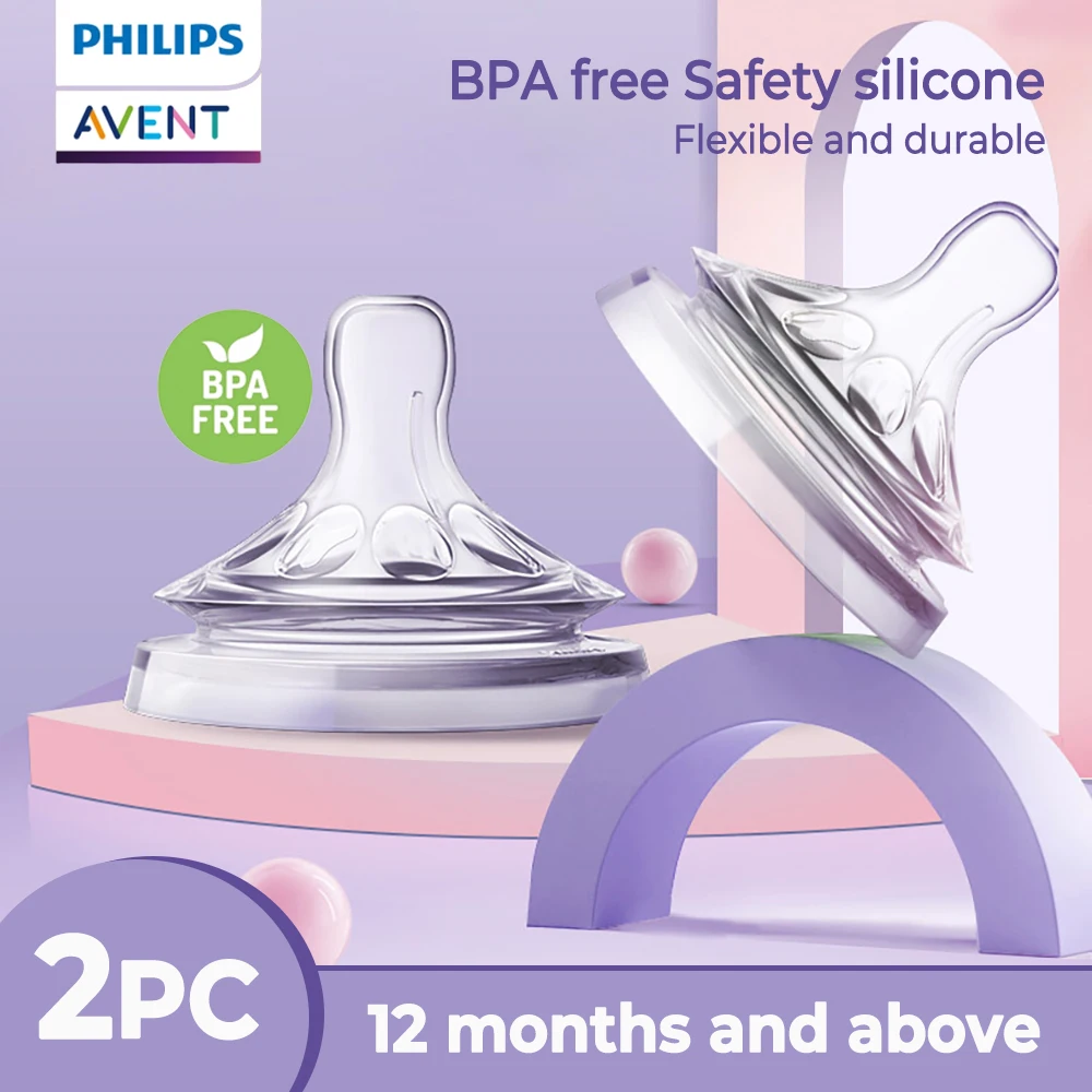 

PHILIPS AVENT Wide Neck Baby Bottle with Natural-Shaped Silicone Nipple – Anti-Colic | Breastfeeding-Like Flow for Newborns