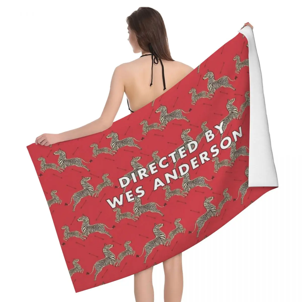 

Directed By Wes Anderson 80x130cm Bath Towel Water-absorbent For Travelling Wedding Gift
