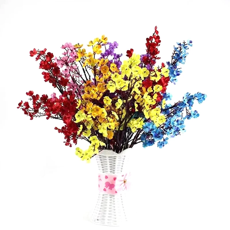 50 ซม.ประดิษฐ์ดอกไม้ Cherry Blossoms Baby's Breath Gypsophila ดอกไม้ปลอม DIY งานแต่งงานแจกันตกแต่งดอกไม้ Faux