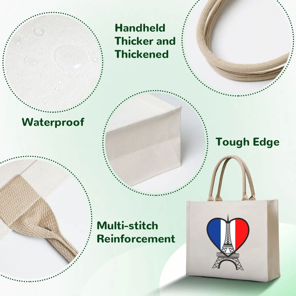 paris tower france Tote Bag tote bag university Cloth bags hand bags