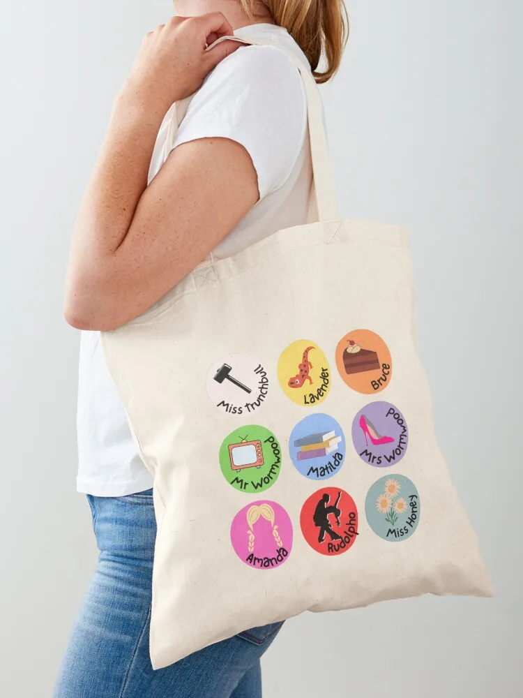 

Matilda Characters Pop Art Active Tote Bag Women's shopping bag Custom bag tote bags cloth bags shopper bags