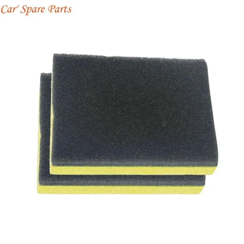 Y4UA حزمة من 2 مركبة إسفنجة إزالة الشعر بالشمع طلاء السيراميك قضيب الإسفنج العالمي اكسسوارات السيارات كتلة طلاء الكريستال #2