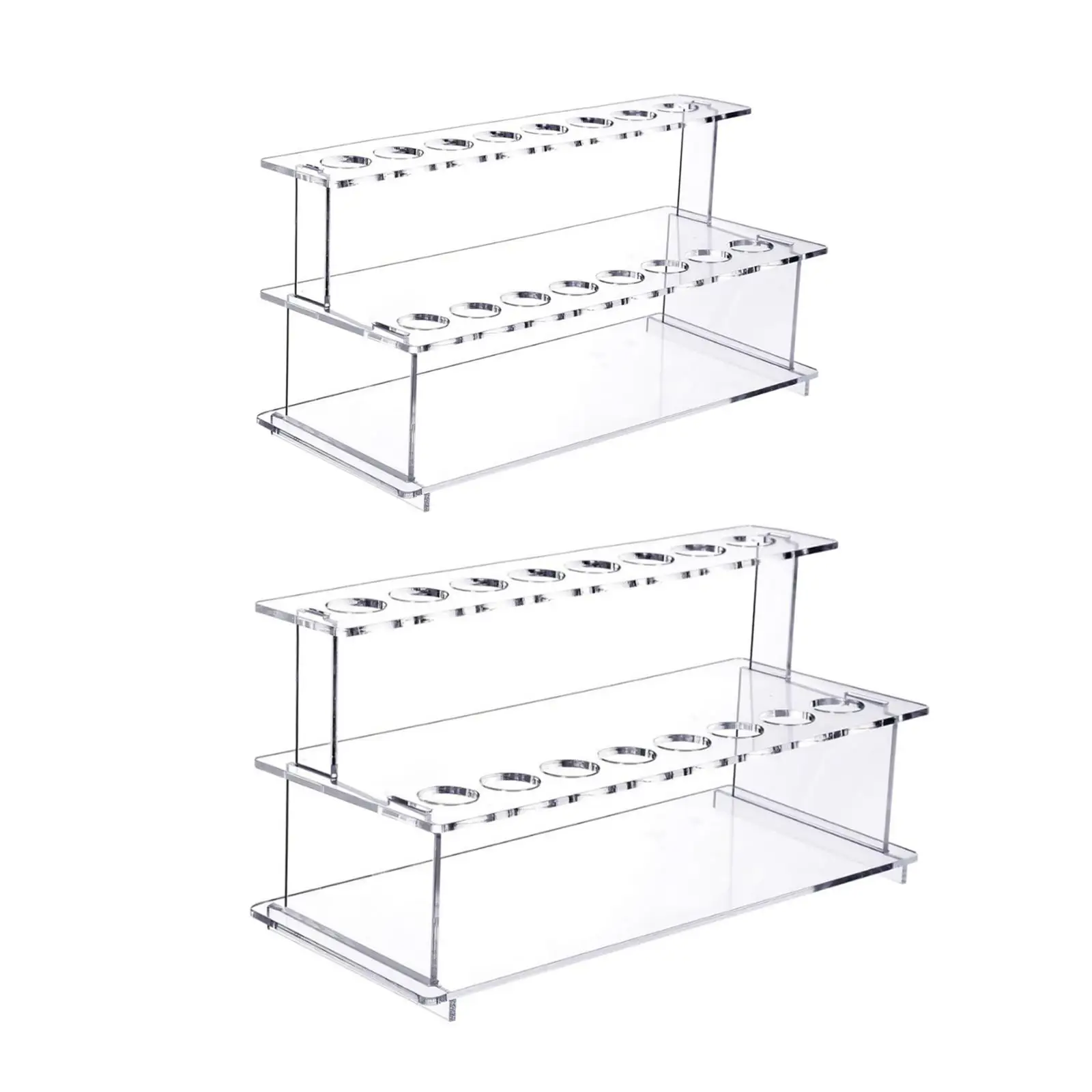 

Wine Bottle Stopper Holder 2 Tier Acrylic Detachable Clear Organizer Display Stairs for Kitchen Countertop Bar Showcase Retail