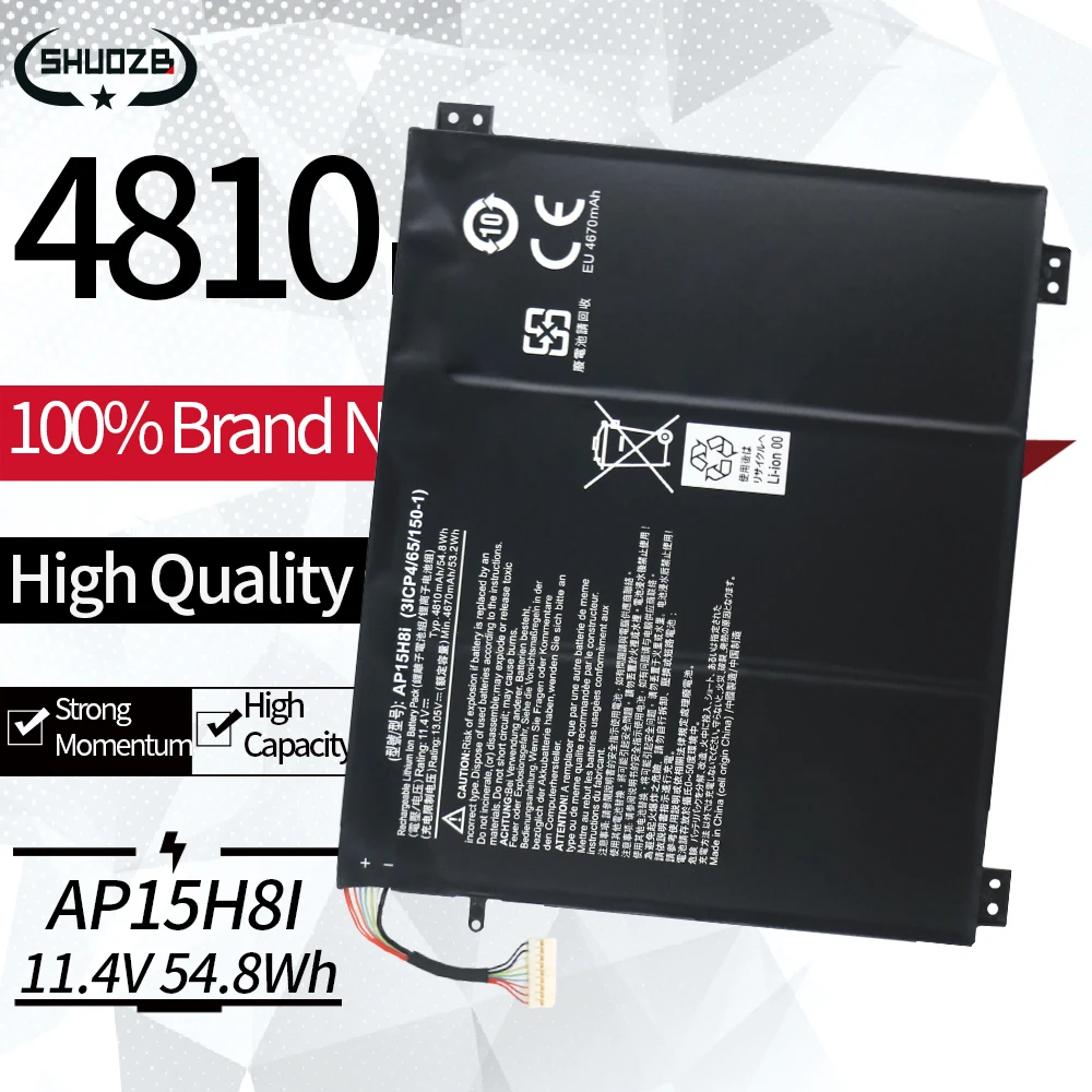 New AP15H8I Laptop Battery For Acer One Cloudbook 14 AO1-431 Series 3ICP4/65/150-1 11.4V 54.8WH 4810MAH SHUOZB