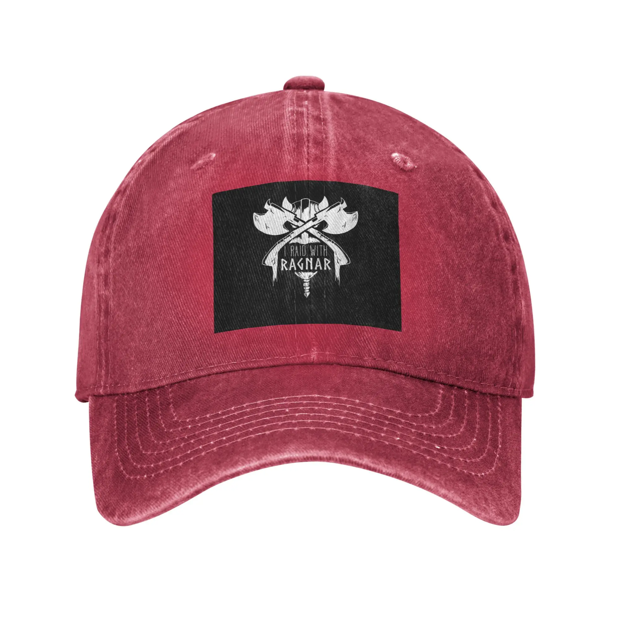 Viking Axe I Raid With Ragnar Viking Apparel Denim Cap Casual Baseball Caps Adjustable Hat Summer Unisex Baseball Hats