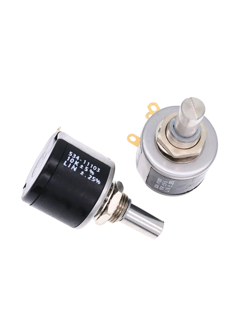 1pcs MOD534-11101/02/03/04/201/202/1K/2K/10K/50K/100K/100R/200R precision multi coil winding potentiometer/cap