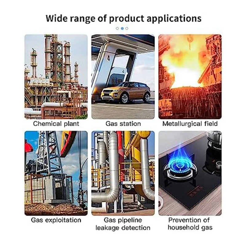 1 Piece Gas Leak Detector Portable Natural Gas Detector Alarm Sound Methane Hexane With LCD Screen 2 AAA Batteries For Home A