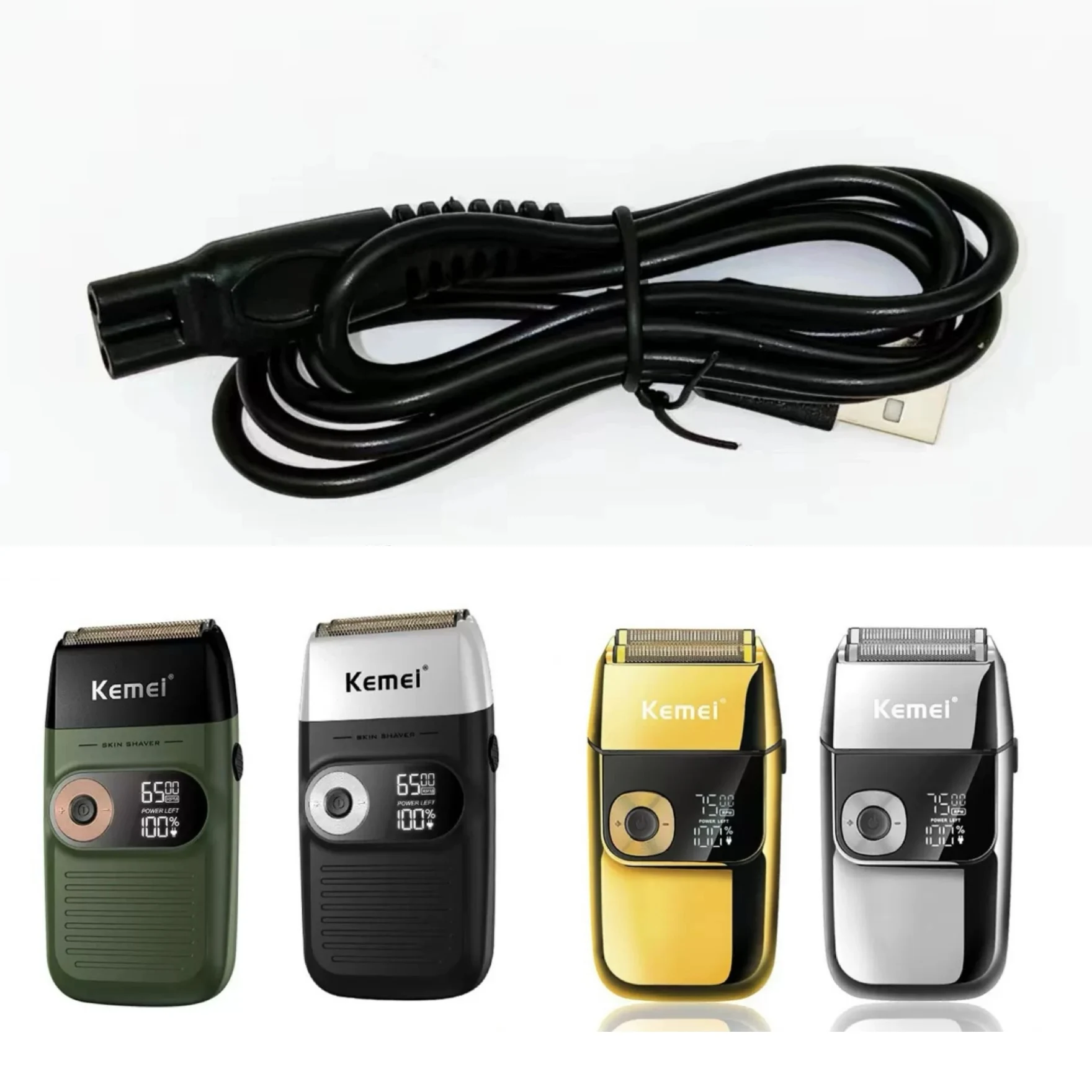 For KEMEI KM-2026 KM-2027 KM-2028 Shaver Electric Razor Original USB ...