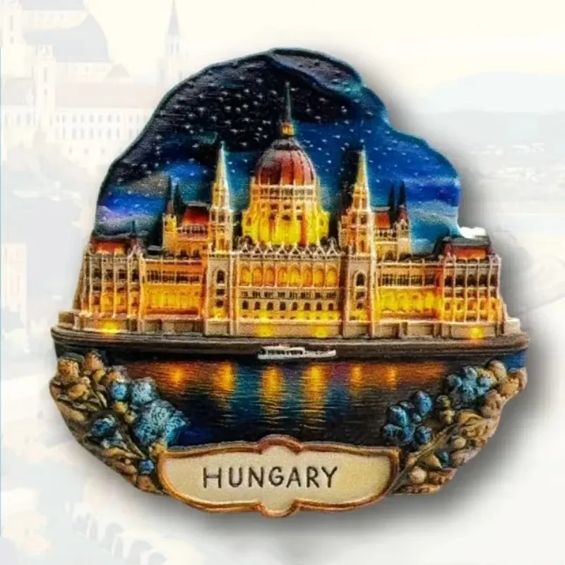 Węgry Mangety na lodówkę Danube River Pamiątki podróżujące Budapeszt Naklejki na lodówkę Wystrój domu Prezenty ślubne